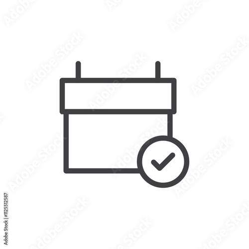 Confirmed Appointment icon Vector logo outline photo