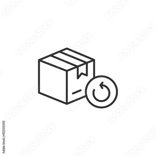 Free returns orders icon Vector logo outline