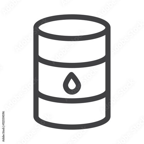 Oil barrel icon Vector logo outline