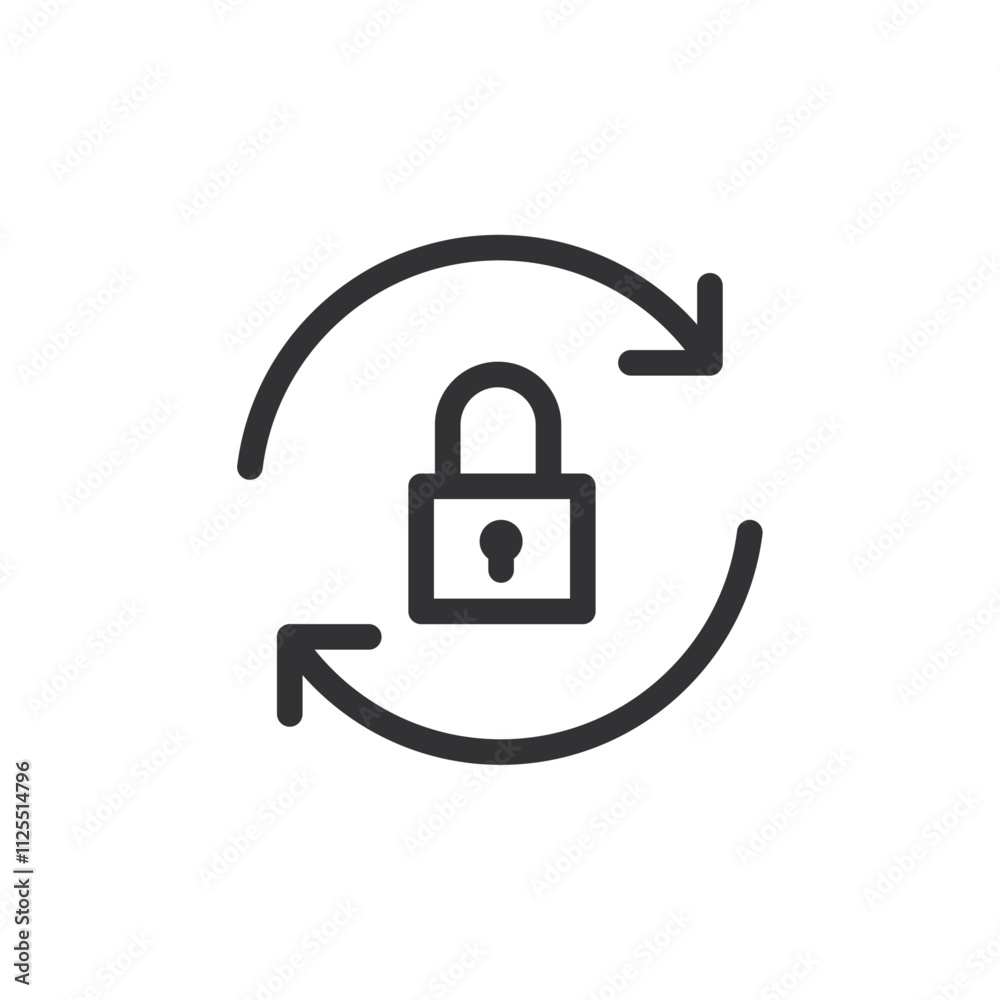 Password Reset icon Vector logo outline Password Reset icon Vector logo outline