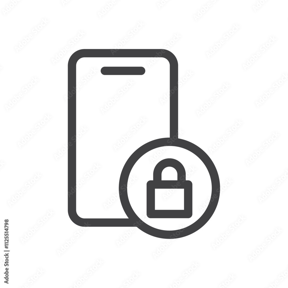 Password Manager App icon Vector logo outline Password Manager App icon Vector logo outline