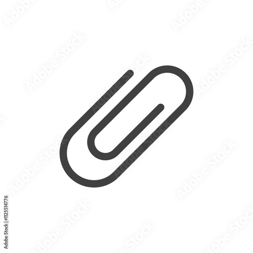 Paper Clip icon Vector logo outline