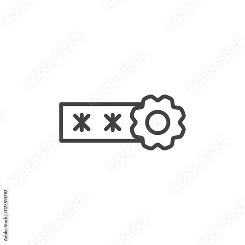 Password Generator icon Vector logo outline