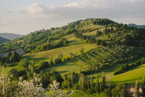 Scenic view of Monte Bestia located in Montone, Umbria, Italy.