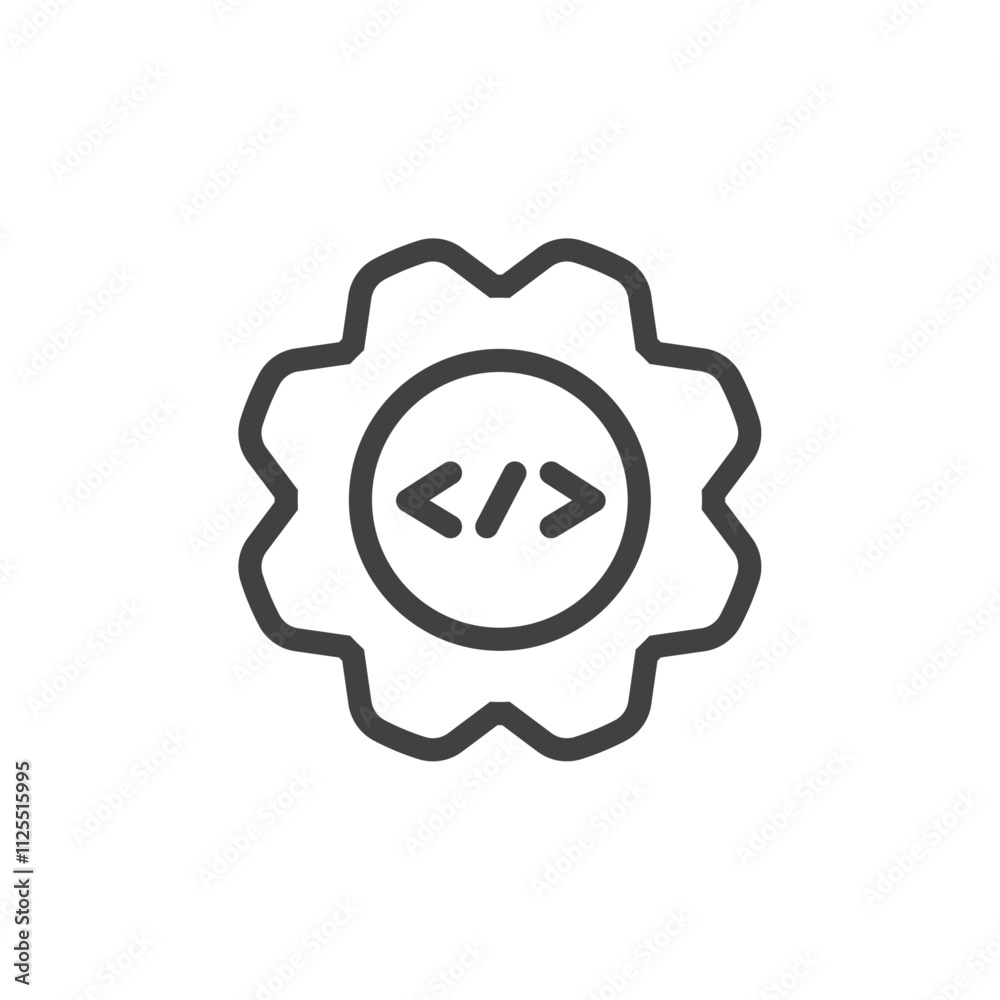 Software Development icon Vector logo outline Software Development icon Vector logo outline