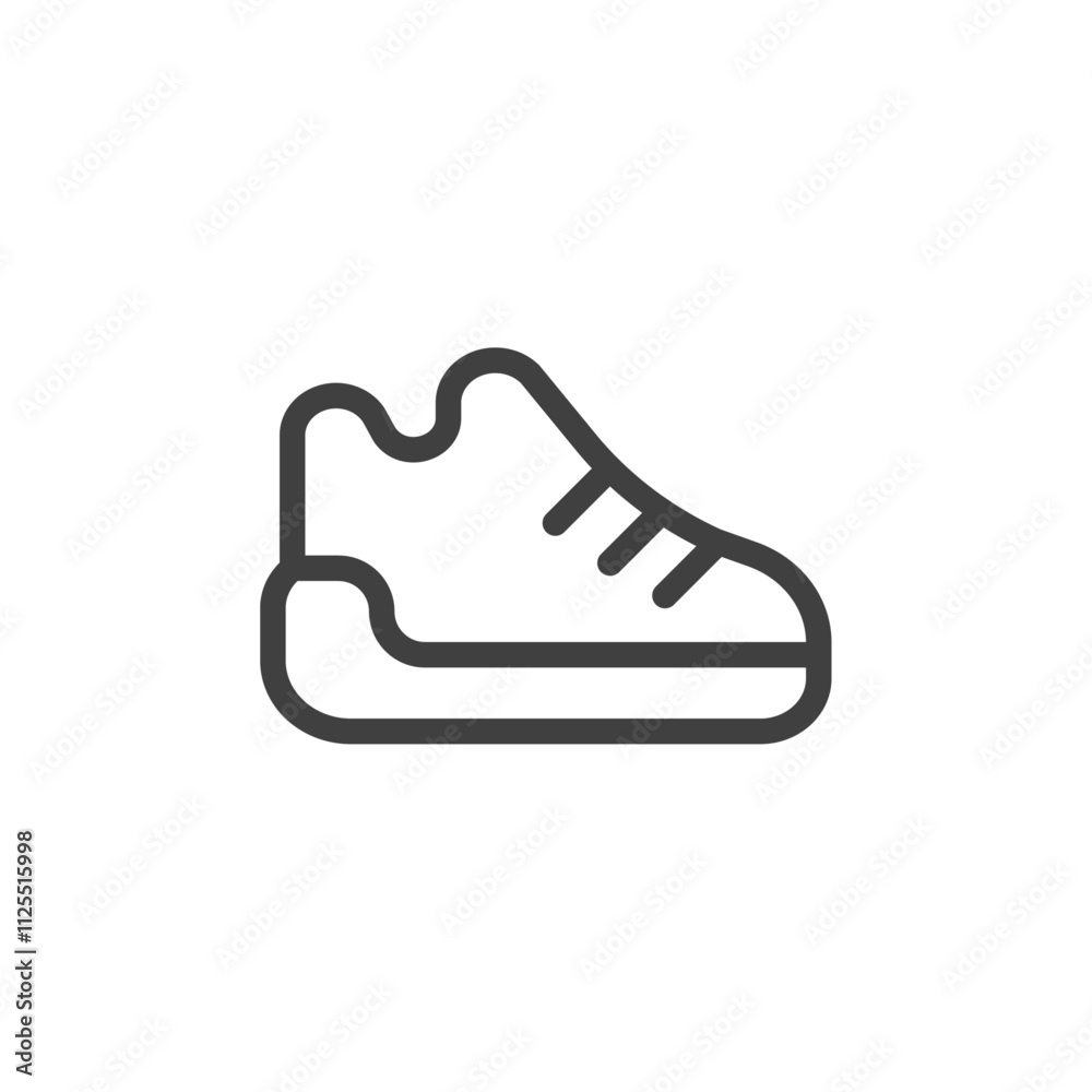 Sport shoes icon Vector logo outline Sport shoes icon Vector logo outline