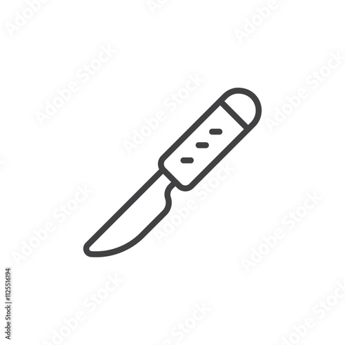 Surgery scalpel icon Vector logo outline