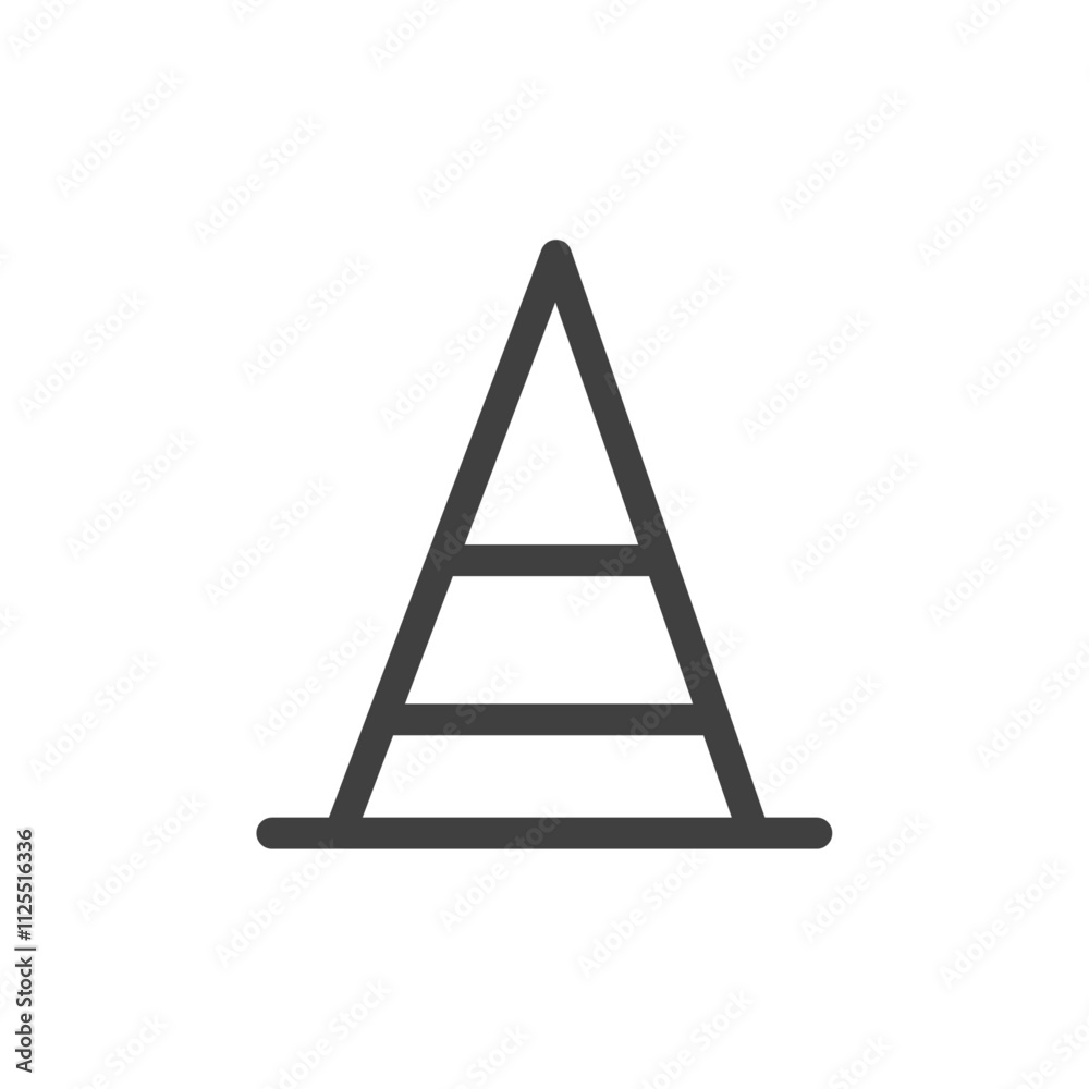 Traffic cone icon Vector logo outline Traffic cone icon Vector logo outline