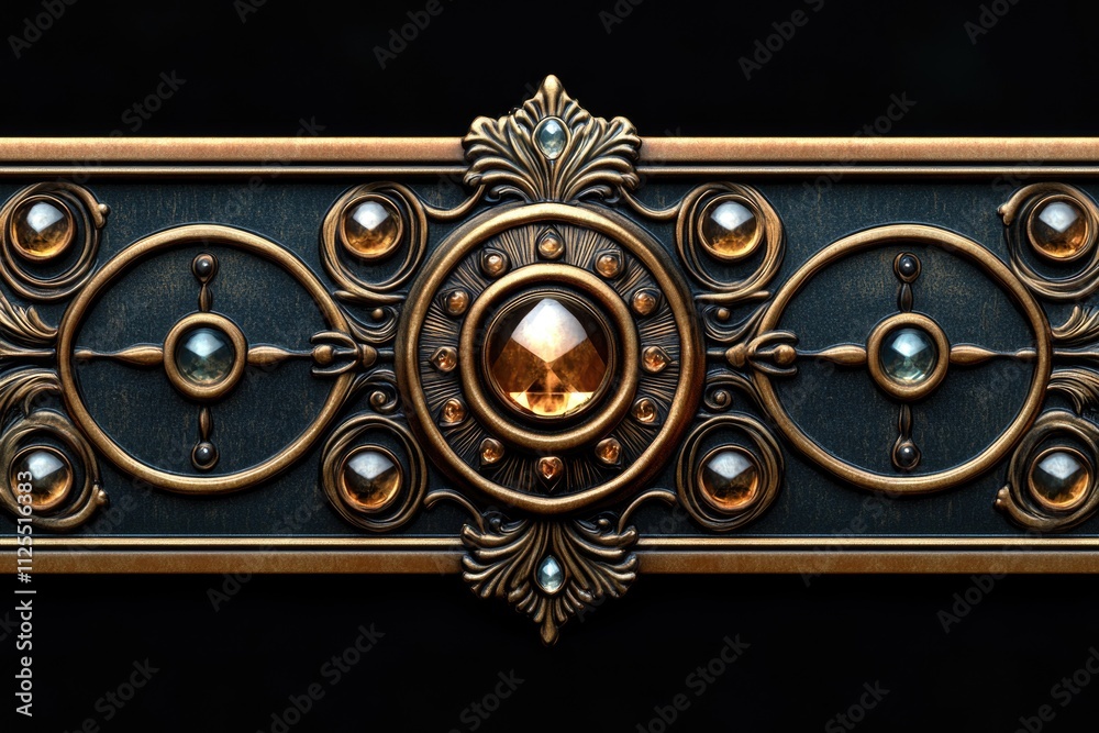 A gold and black clock set against a dark background, perfect for use in designs related to time, luxury, or sophistication A gold and black clock set against a dark background, perfect for use in designs related to time, luxury, or sophistication