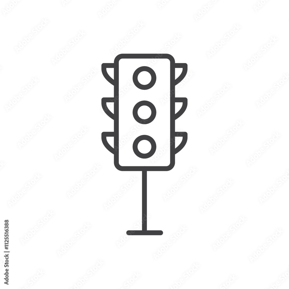Traffic light icon Vector logo outline Traffic light icon Vector logo outline