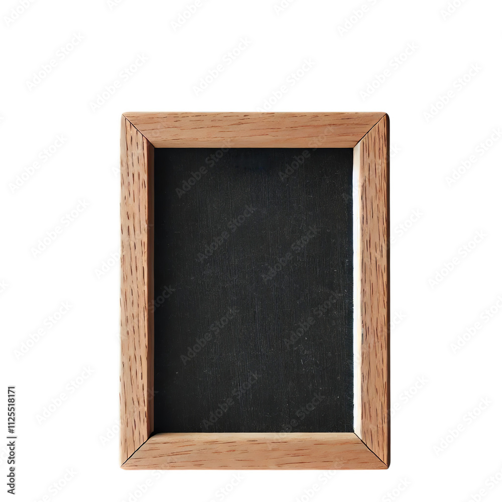 PNG of Wooden-framed blackboard ready for creative notes or messages on transparent background