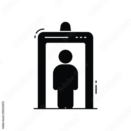 Metal detector vector icon