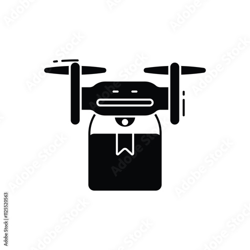 Drone delivery vector icon