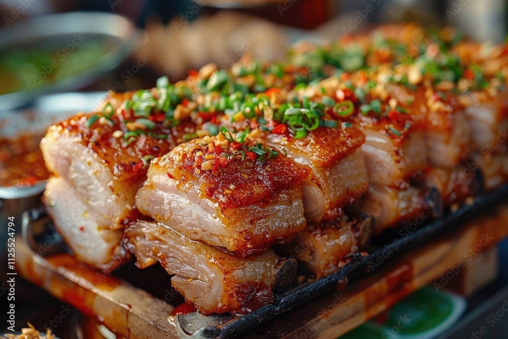 A close-up shot of a plate of food on a table, ideal for use in recipes, product photography, or advertising A close-up shot of a plate of food on a table, ideal for use in recipes, product photography, or advertising