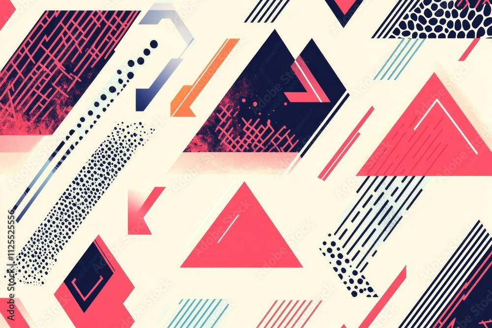 A combination of geometric shapes and straight lines creating a visually interesting design A combination of geometric shapes and straight lines creating a visually interesting design