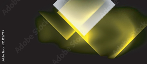 Dark neon colors with glass square shapes