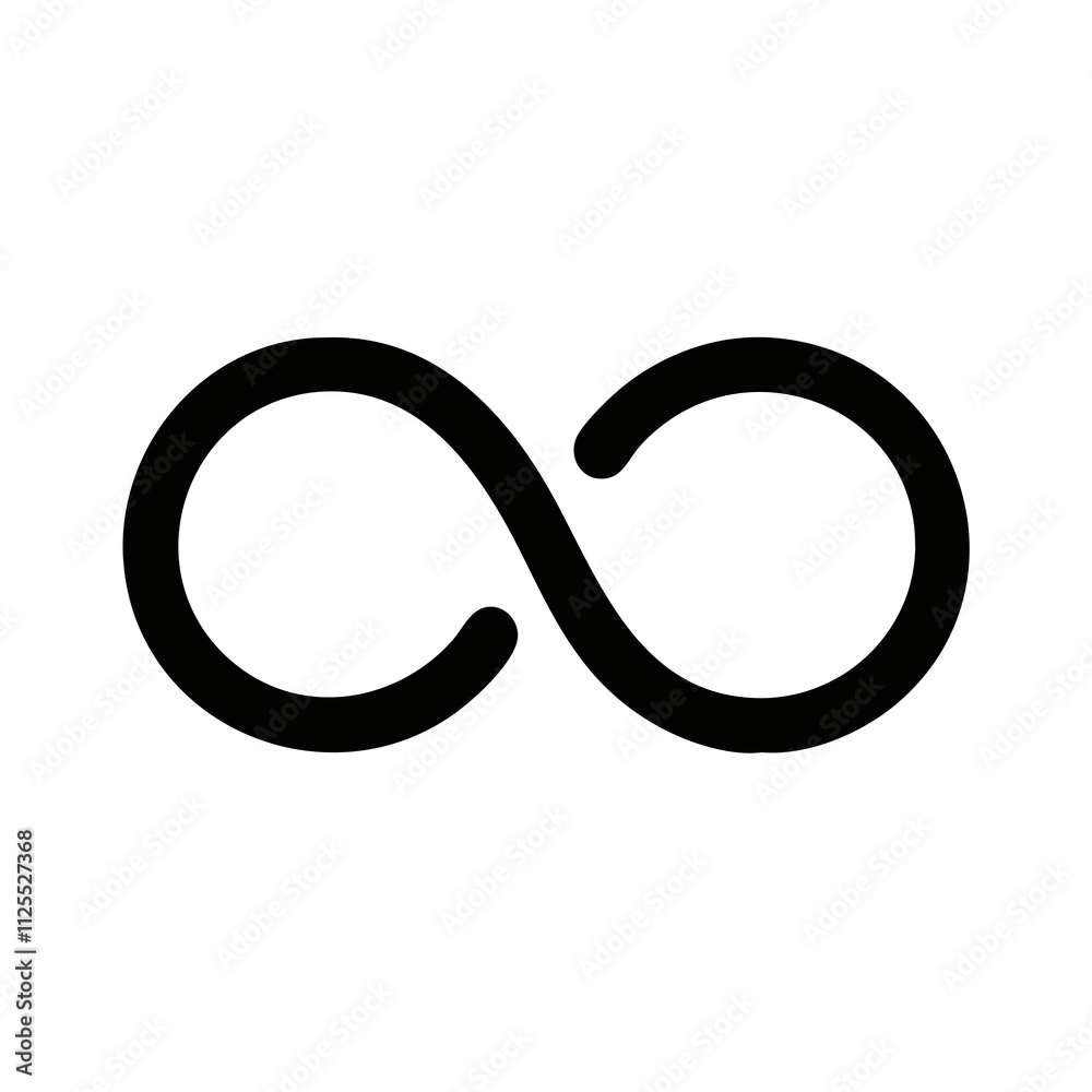 An infinite symbol elegantly displayed on a clean white background, representing eternity and continuity. An infinite symbol elegantly displayed on a clean white background, representing eternity and continuity.