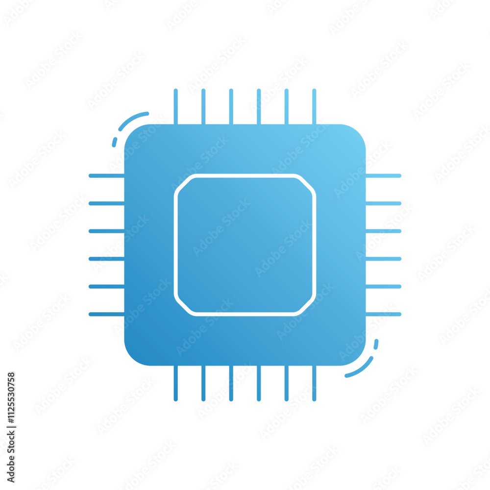 Microchip vector icon Microchip vector icon