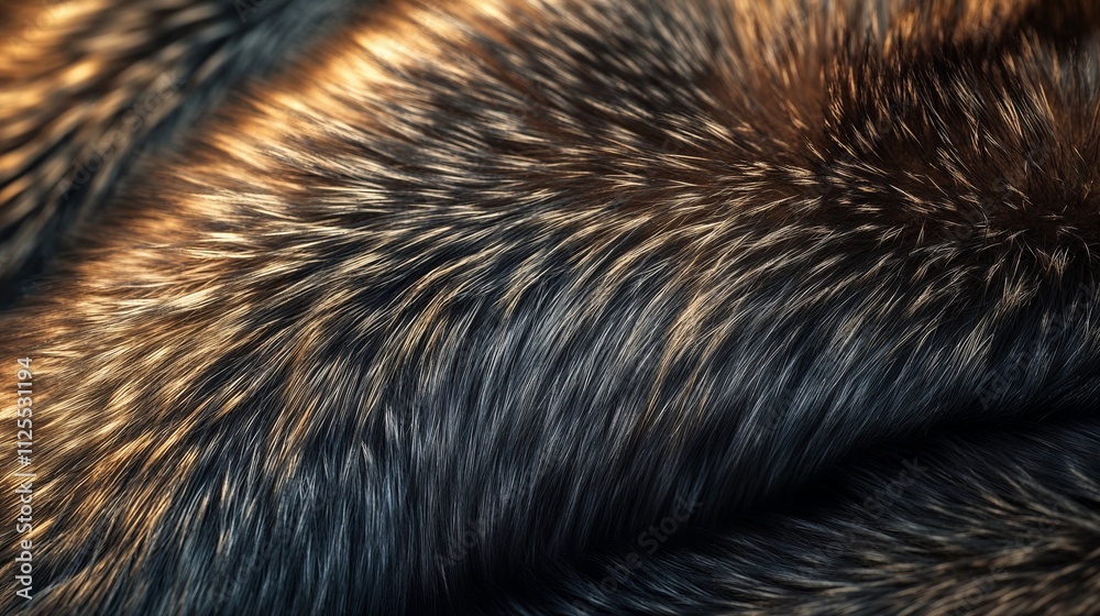 Shiny dark fur texture, luxurious and warm, elegant backdrop, copy space Shiny dark fur texture, luxurious and warm, elegant backdrop, copy space