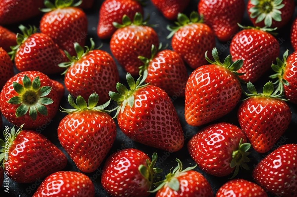 Strawberry background. Blurred natural red background. Texture of strawberry berries. Beautiful sliced strawberries close-up. Horizontal, close-up, nobody. Healthy eating concept. Strawberry background. Blurred natural red background. Texture of strawberry berries. Beautiful sliced strawberries close-up. Horizontal, close-up, nobody. Healthy eating concept.