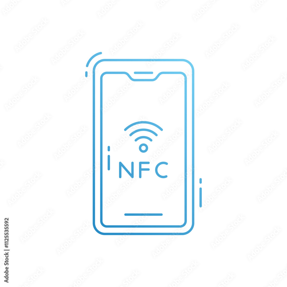 NFC technology vector icon NFC technology vector icon