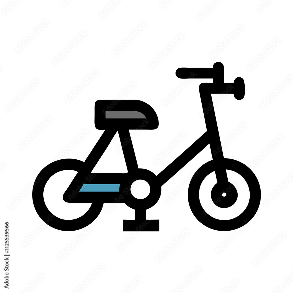 Bicycle icon in flat design, featuring a simple vector illustration with a modern aesthetic. Bicycle icon in flat design, featuring a simple vector illustration with a modern aesthetic.