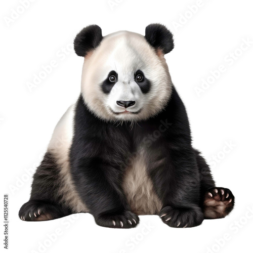 panda bear isolated on a white transparent background