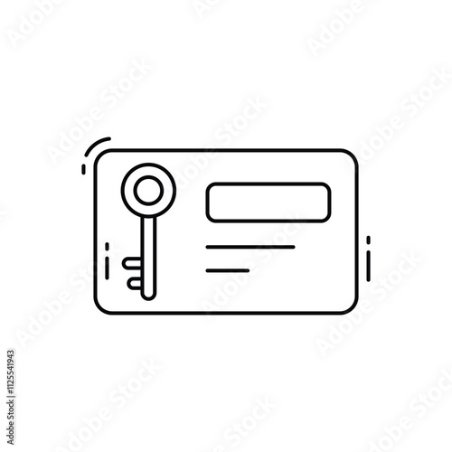 Keycard vector icon