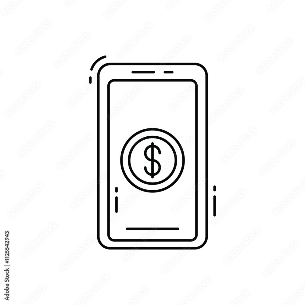 Cashless payment vector icon Cashless payment vector icon