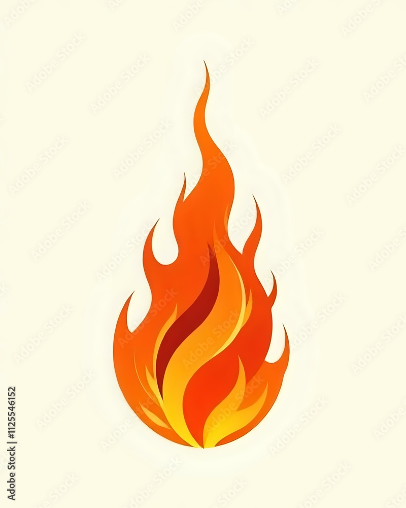 dessin vectorielle d'une flemme orange qui brûle dessin vectorielle d'une flemme orange qui brûle
