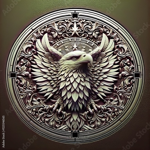 Eagle themed Manhole Cover photo