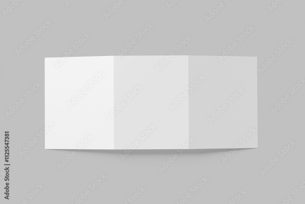 Fototapeta premium A5 TRIFOLD BROCHURE MOCKUP