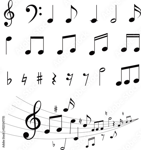 音楽に関係する素材セット