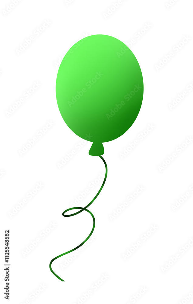green balloon isolated on white green balloon isolated on white