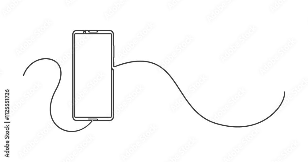 Obraz premium smartphone outline background