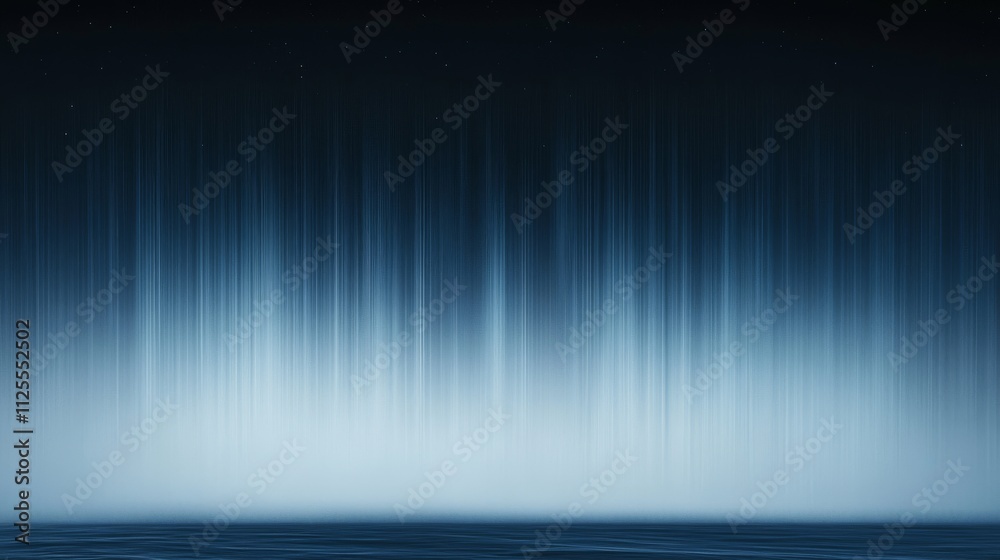 Fototapeta premium Northern lights illuminating night sky and ocean surface