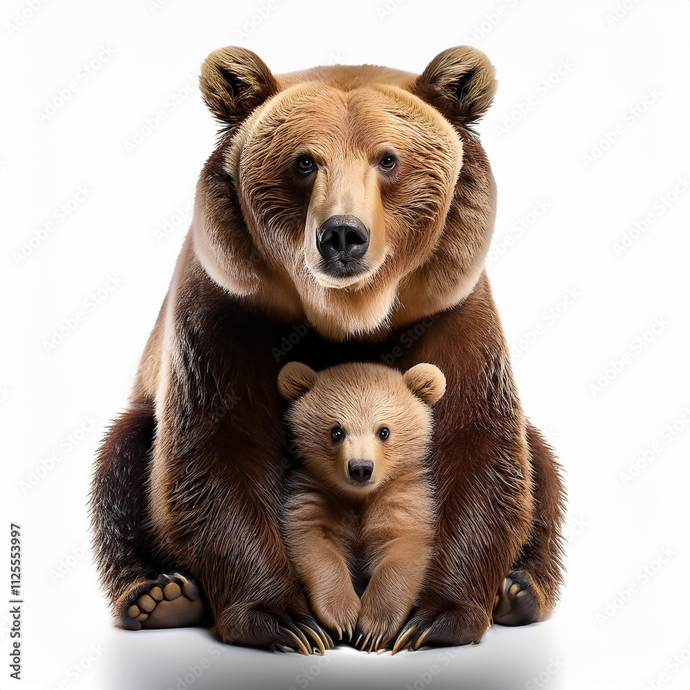 Obraz premium maman, bébé, ours, animal, isolé, mignon, mammifère, animal de compagnie, blanc, fourrure, pâques, lièvre, animal de compagnie, duveteux, brun, lapin, joli, rongeur, petit, bébé, animalGenerated image