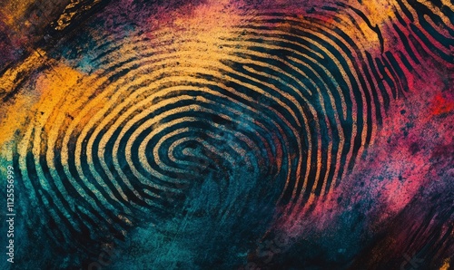 Abstract Fingerprint Pattern for Scientific and Artistic Use