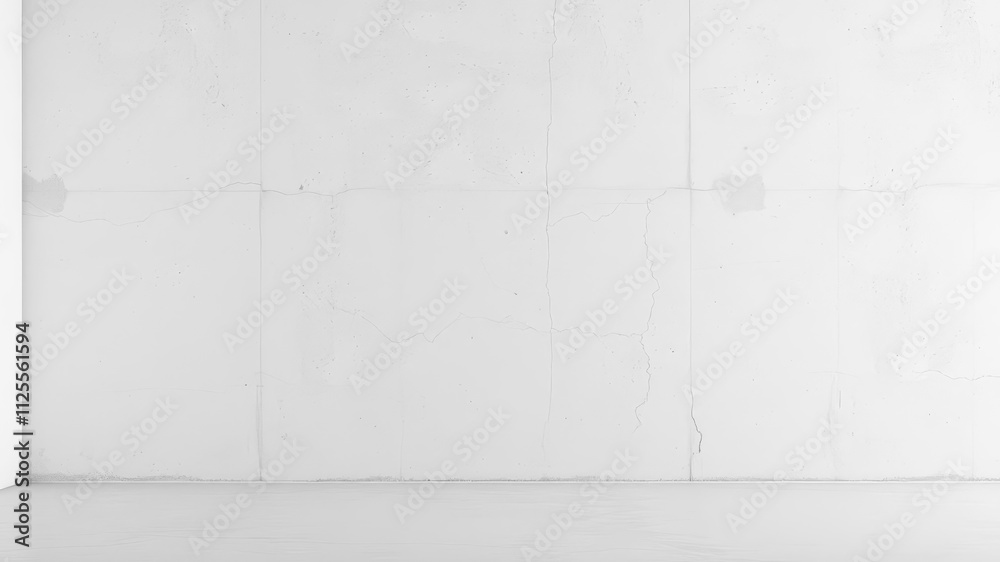 Fototapeta premium White concrete wall with textured plaster surface, abstract, concrete, plaster
