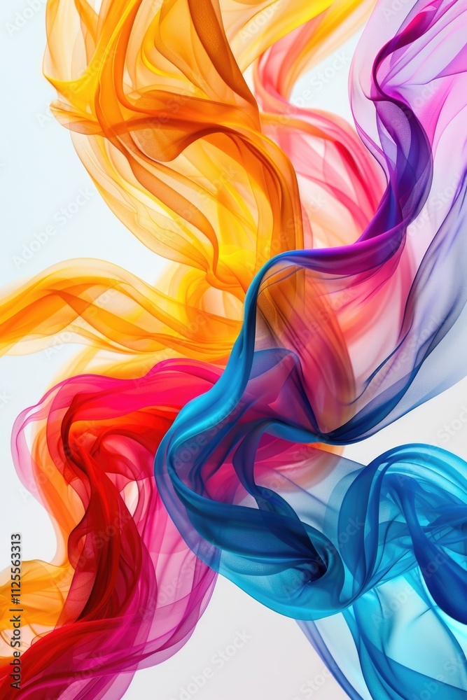 A close-up shot of vibrant fabric on a white background, great for design or product use A close-up shot of vibrant fabric on a white background, great for design or product use