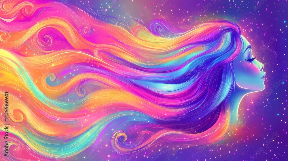 Colorful Abstract Background with Loops and Prisms Colorful Abstract Background with Loops and Prisms