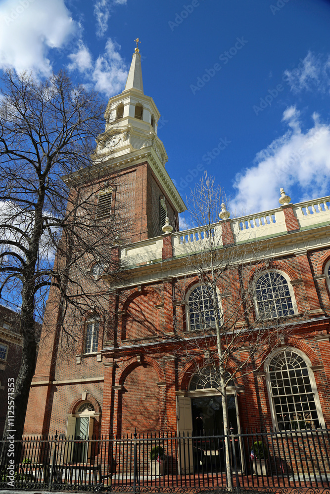 Christ Church vertical - 18th century church in Philadelphia, Pennsylvania