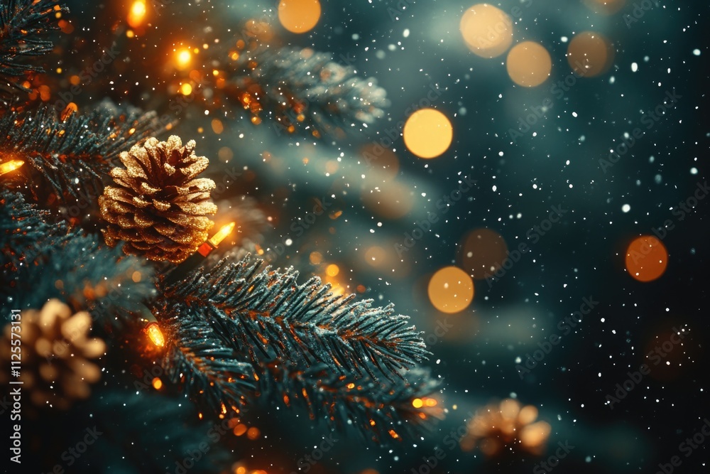 A detailed view of a pine cone on a tree branch, great for nature and outdoor uses A detailed view of a pine cone on a tree branch, great for nature and outdoor uses