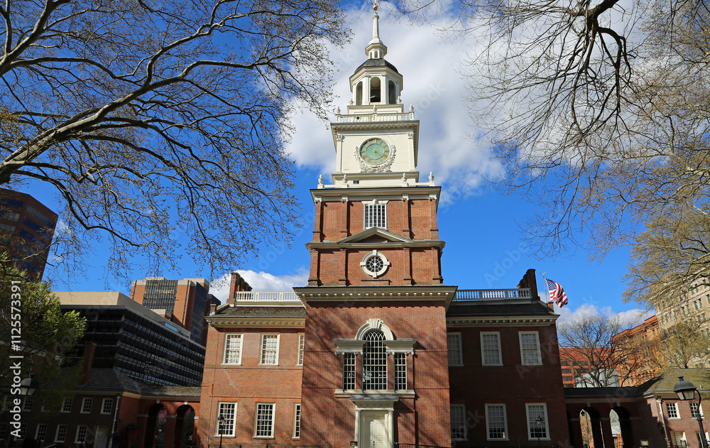 Landscape with Independence Hall - Philadelphia, Pennsylvania