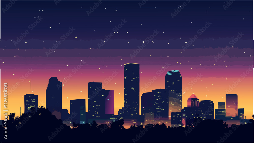 The Heart of Houston at Twilight.eps The Heart of Houston at Twilight.eps