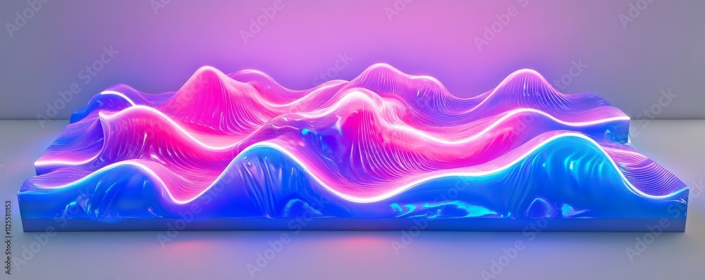 Flowing waves, luminous neon colors, futuristic feel, Flowing waves, luminous neon colors, futuristic feel,