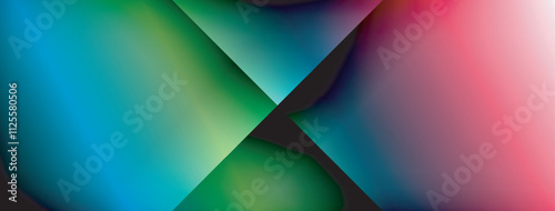 Colorful gradient with lines made of shadow and light. Creative background