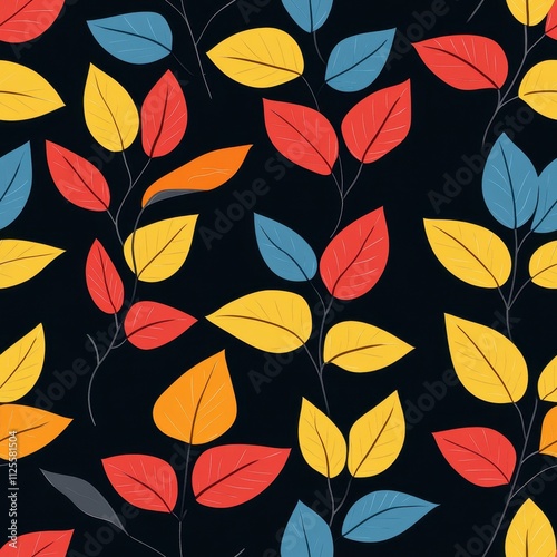 Seamless Autumn Leaf Pattern Illustration for Nature Inspired Wallpaper Design