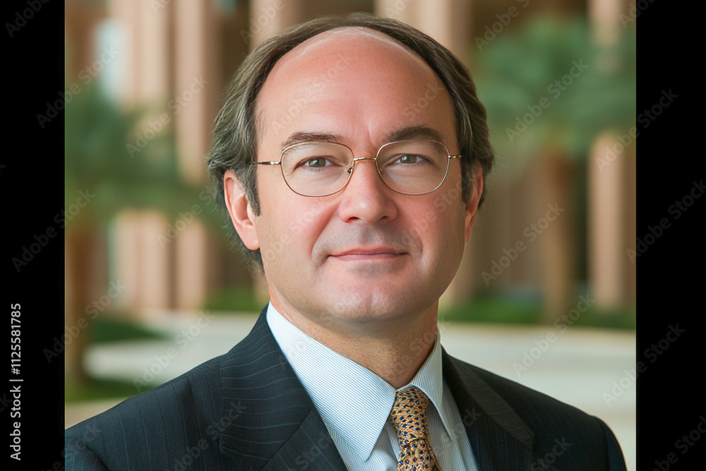 Mature caucasian male with glasses in business suit outdoors Mature caucasian male with glasses in business suit outdoors