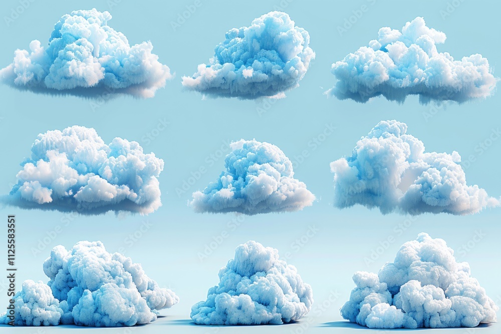 A bunch of clouds floating in the air